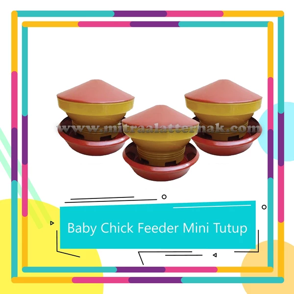 Tempat Pakan Anak Ayam - Baby Chick Feeder Mini Tutup