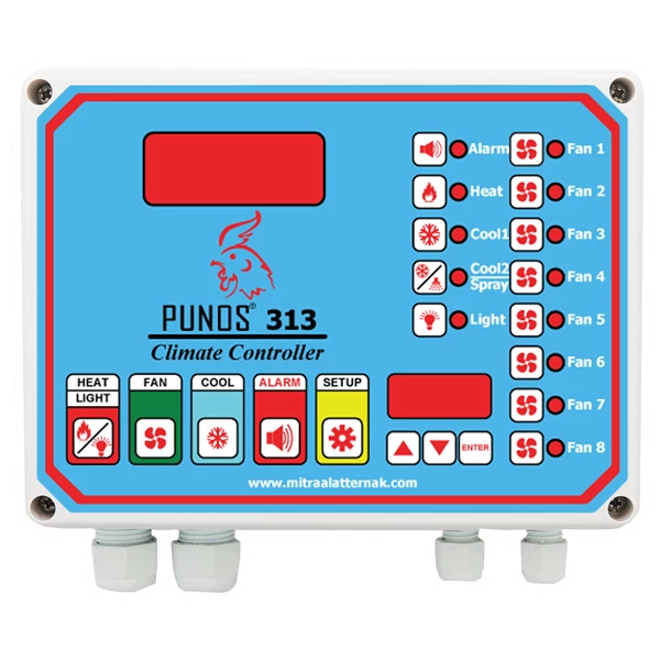 Climate Controller PUNOS 313 (2 Sensor Suhu + 1 Sensor Kelembapan)